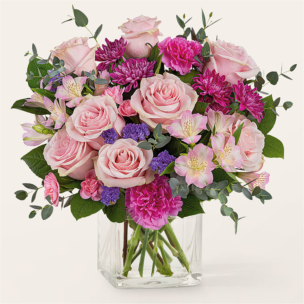 Rosy Radiance Bouquet – Miami Flowers, Miami FL