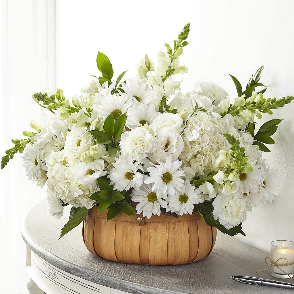 Pure Ivory Basket – Miami Flowers, Miami FL