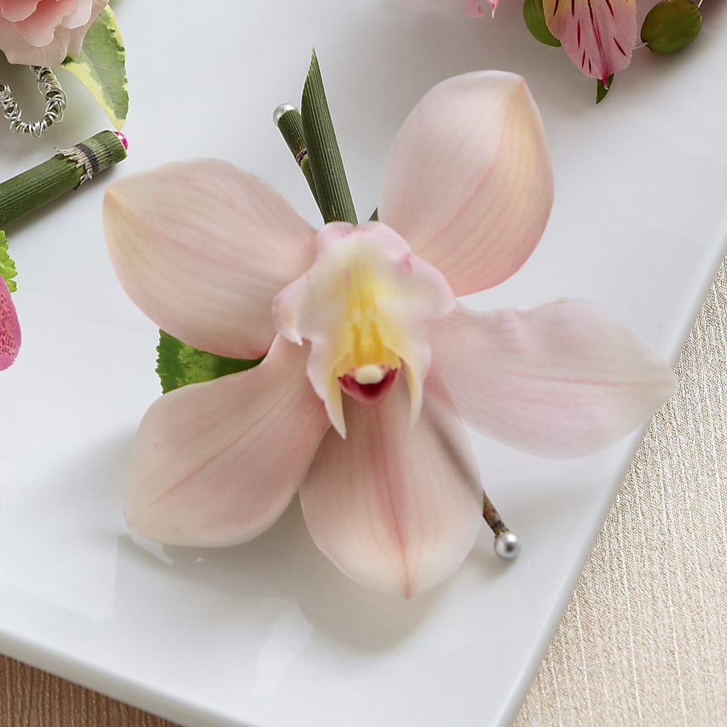 Pink Cymbidium Boutonniere – Miami Flowers, Miami FL
