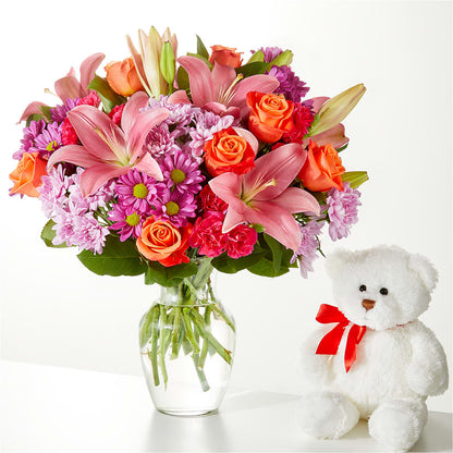 One and Only Bouquet and Bear Bundle –  Miami Flowers, Miami FL