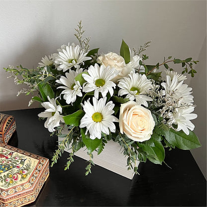 Fresh Linen Box Bouquet –  Miami Flowers, Miami FL