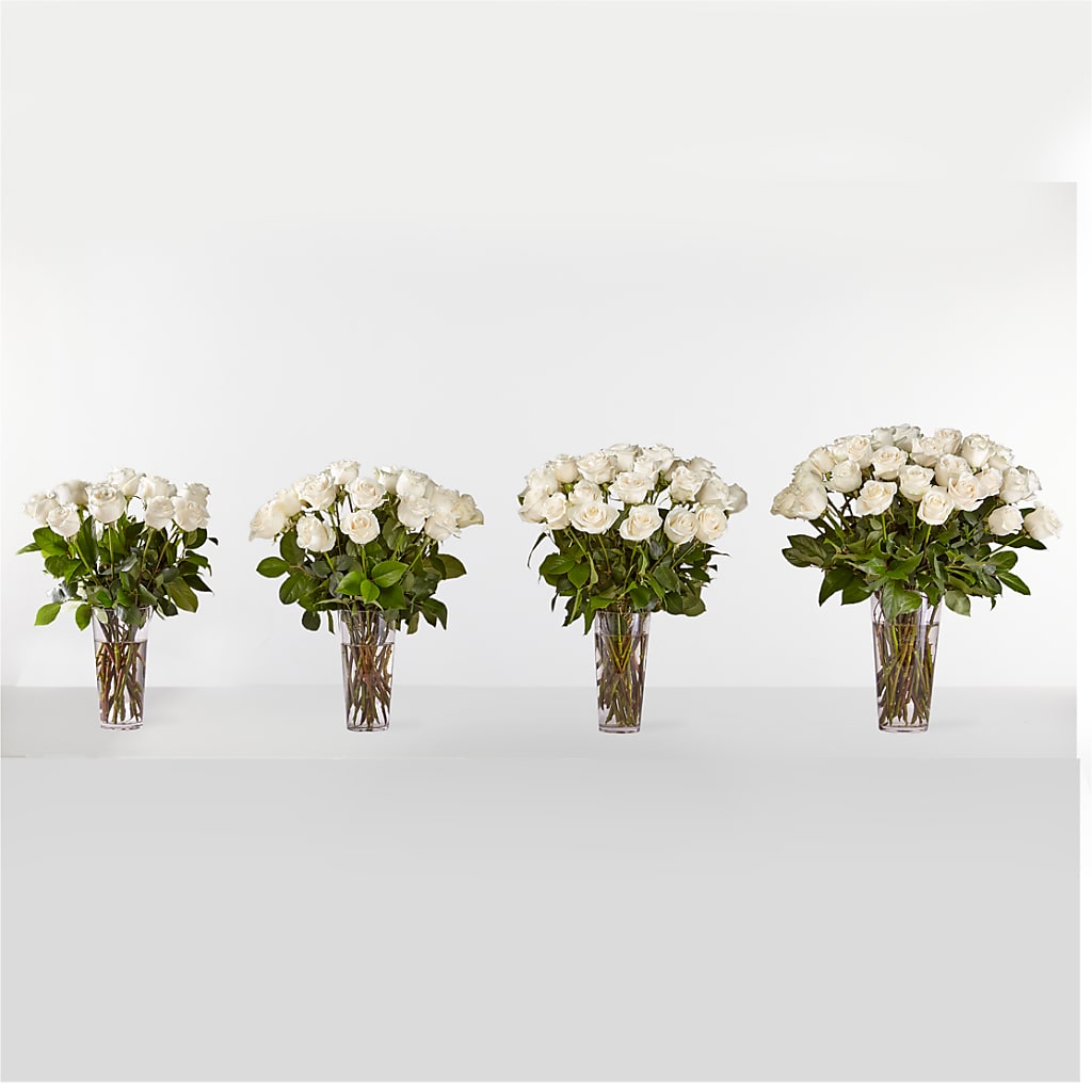 Long Stem White Rose Bouquet –  Miami Flowers, Miami FL