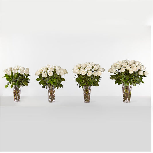 Long Stem White Rose Bouquet –  Miami Flowers, Miami FL