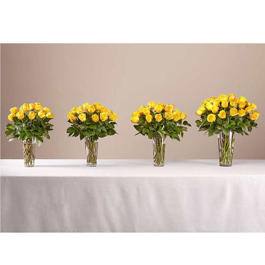 Long Stem Yellow Rose Bouquet –  Miami Flowers, Miami FL