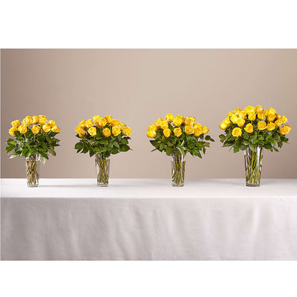 Long Stem Yellow Rose Bouquet –  Miami Flowers, Miami FL