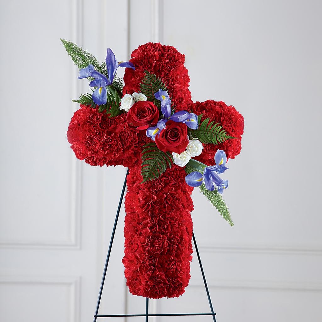 Faithful Hero Floral Cross –  Miami Flowers, Miami FL