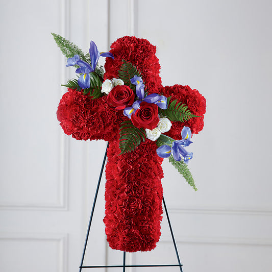 Faithful Hero Floral Cross –  Miami Flowers, Miami FL
