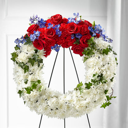 Patriotic Passion Wreath –  Miami Flowers, Miami FL