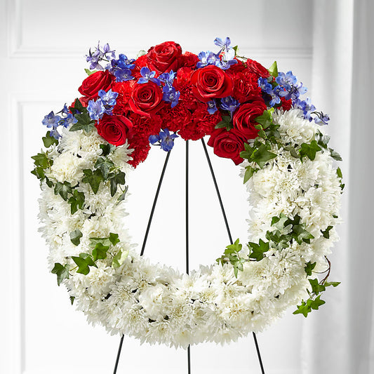 Patriotic Passion Wreath –  Miami Flowers, Miami FL