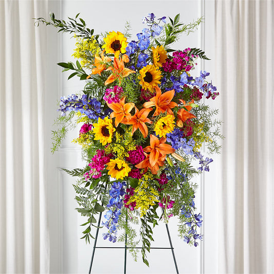 Sunlit Memories Standing Spray (Standard) –  Miami Flowers, Miami FL